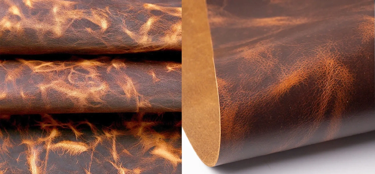 Cow leather's natural texture and grain patterns provide it with a unique aesthetic appeal