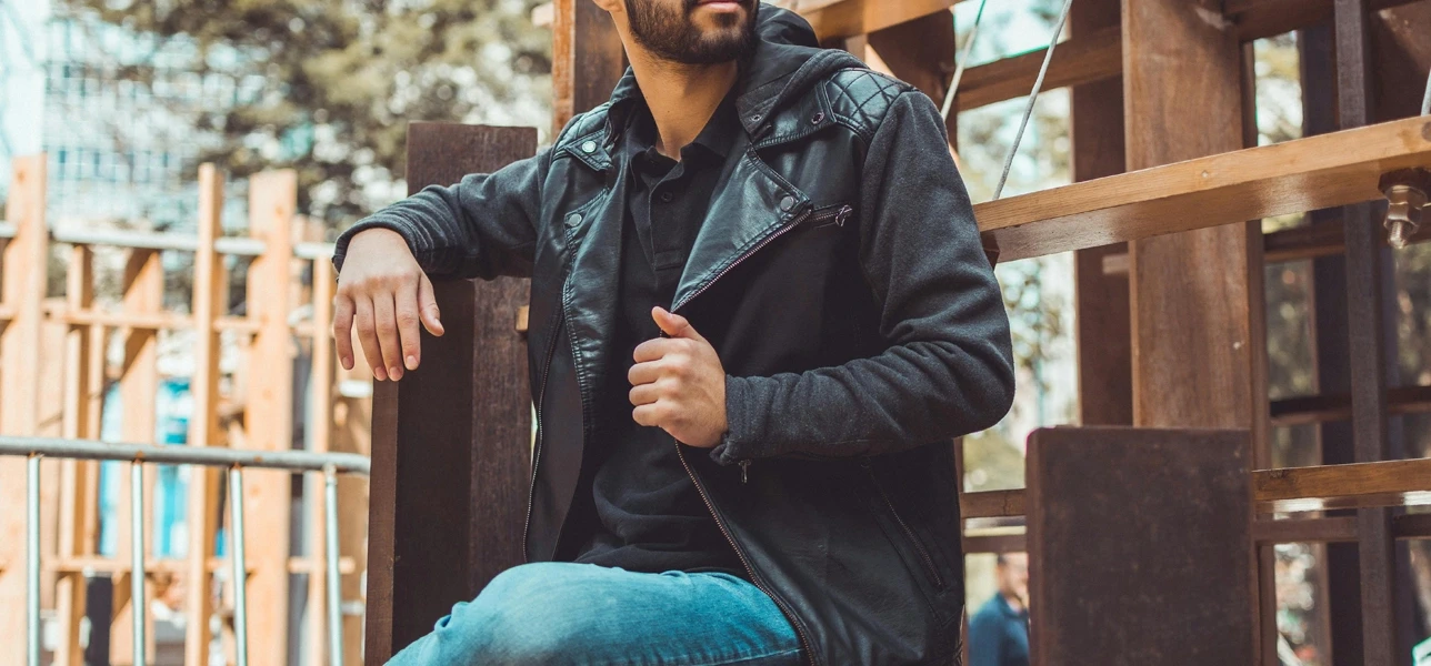Mens Leather Jacket by Hamid Leather Leather Manufacturer