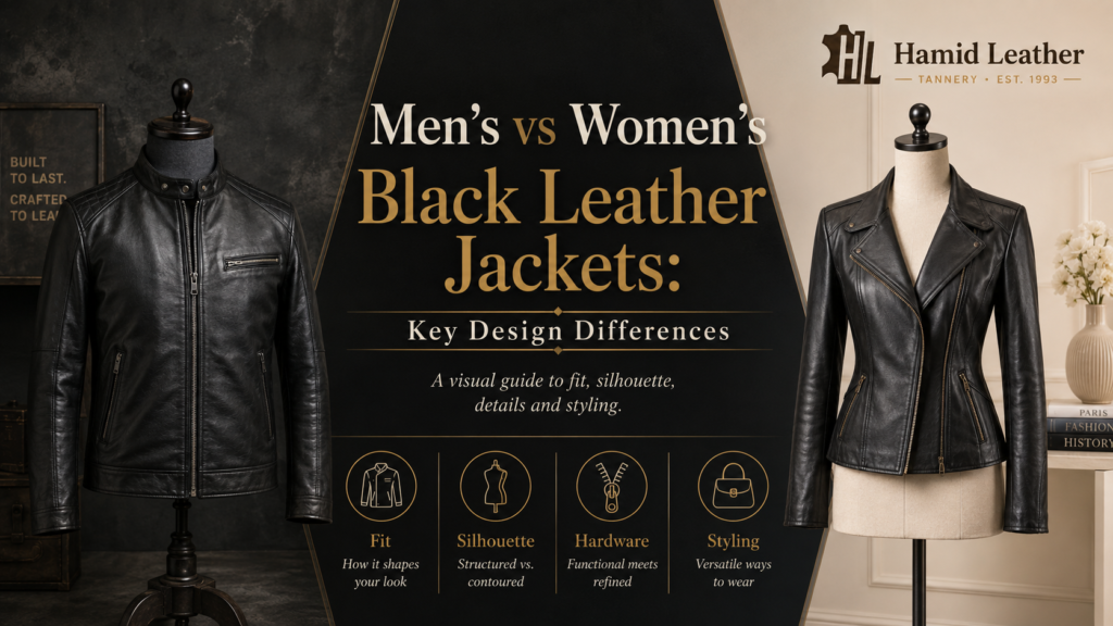 black leather jacket