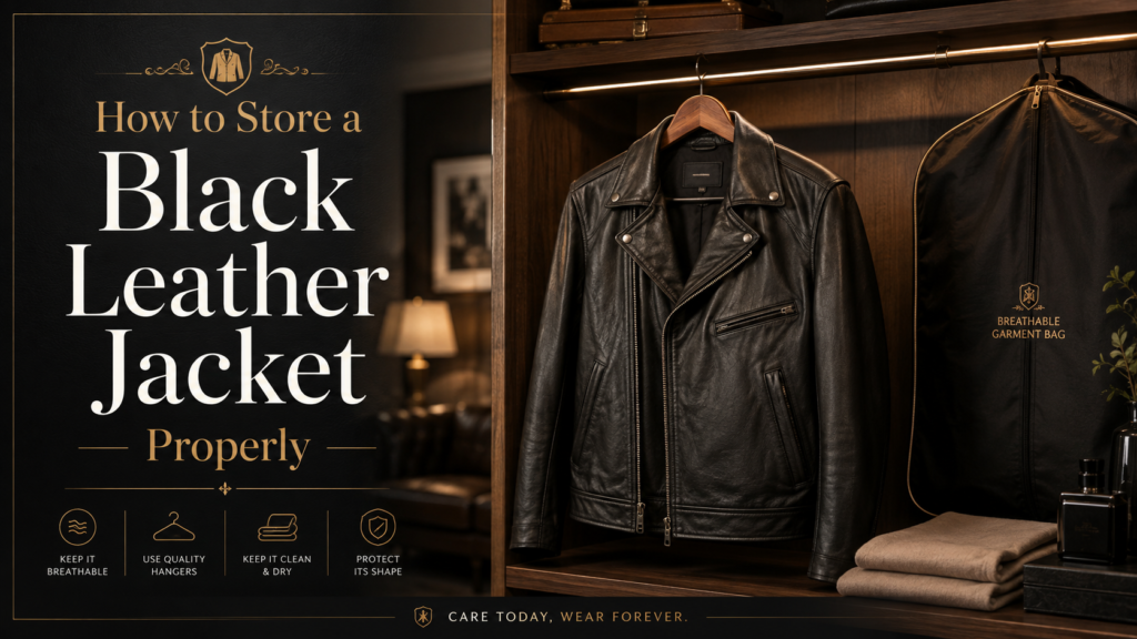 How to Store a Black Leather Jacket Properly
